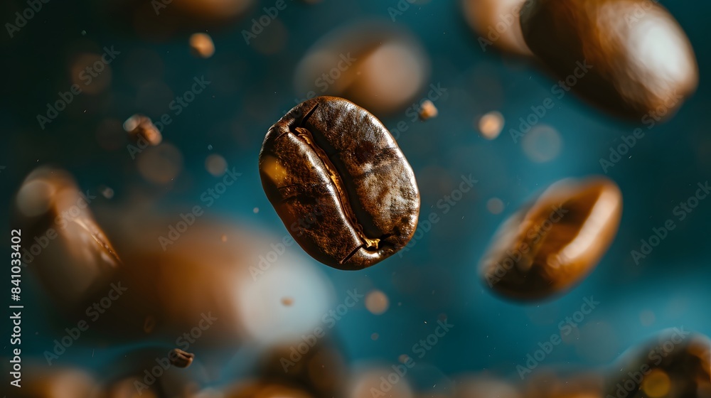 Coffee Beans Closeup On Dark Background Coffee Beans Closeup On Dark Background