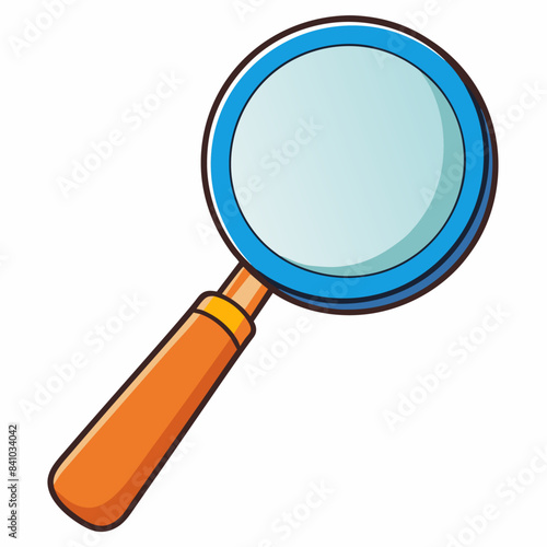 Magnifying glass cartoon vector clipart Illustration