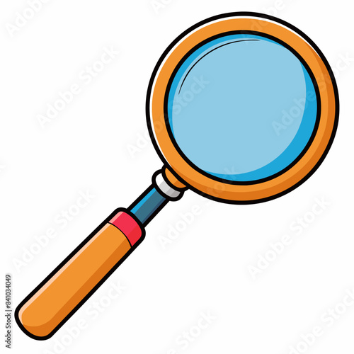 Magnifying glass cartoon vector clipart Illustration