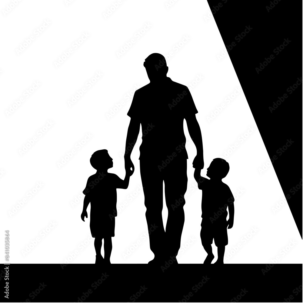 Happy father's day. Father's day silhouette clip art, illustration, photo. Flyer, banner or poster. Vector illustration. Happy father's day. Father's day silhouette clip art, illustration, photo. Flyer, banner or poster. Vector illustration.