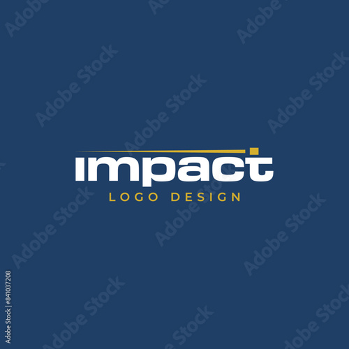 impact word lettering logotype logo icon vector template