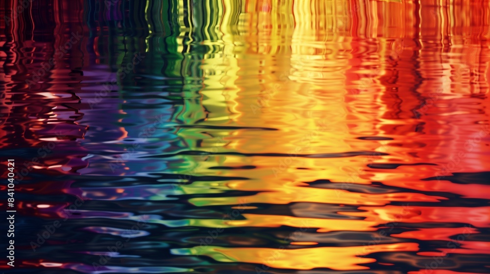 Water reflection of pride month, abstract background Water reflection of pride month, abstract background