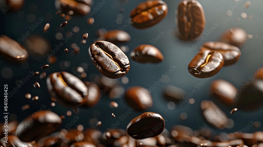 Coffee Beans Closeup On Dark Background Coffee Beans Closeup On Dark Background