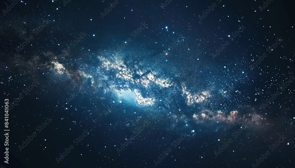 Fototapeta premium Night sky Universe filled with stars, nebula and galaxy