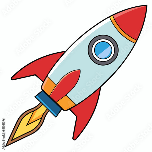 Rocket cartoon vector clipart Illustration