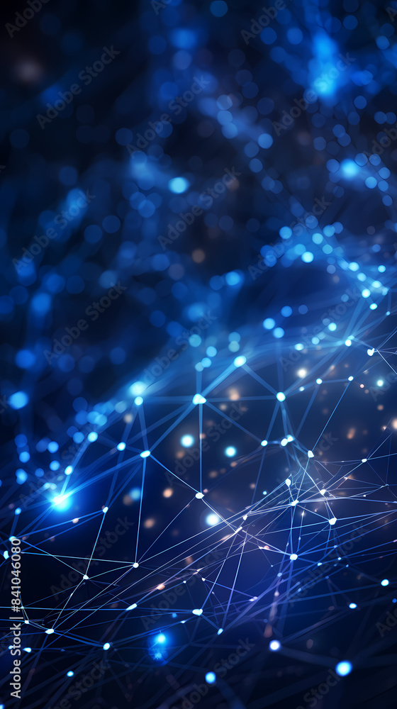 Abstract background with blue glowing connections and nodes Abstract background with blue glowing connections and nodes