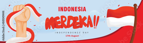 Illustration for indonesia independence day celebration photo