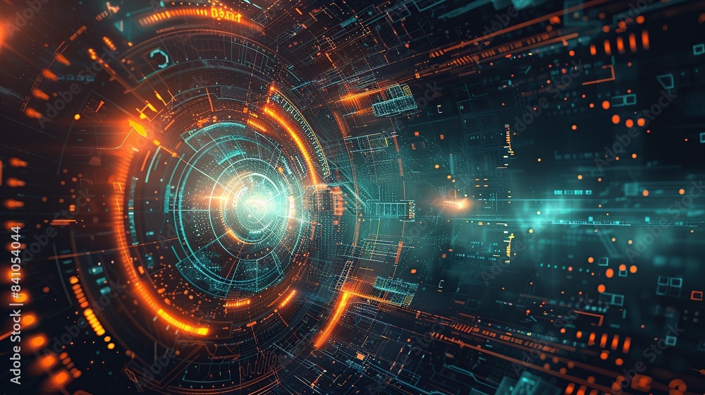 Modern Circuit Board Technology Background Showcasing Advanced Electronic Components Modern Circuit Board Technology Background Showcasing Advanced Electronic Components
