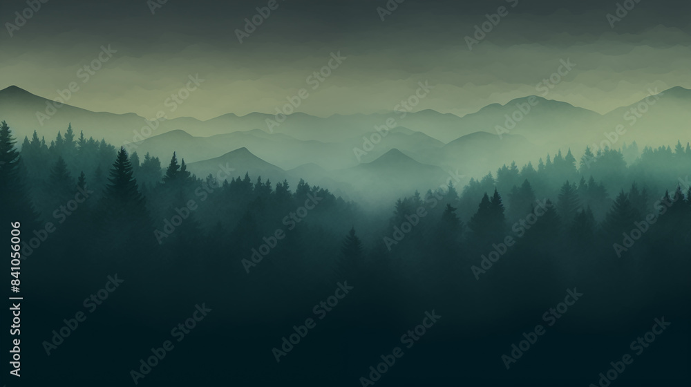 Dark Teal, Pine Green, and Moss Green: Mysterious Gradient Dark Teal, Pine Green, and Moss Green: Mysterious Gradient