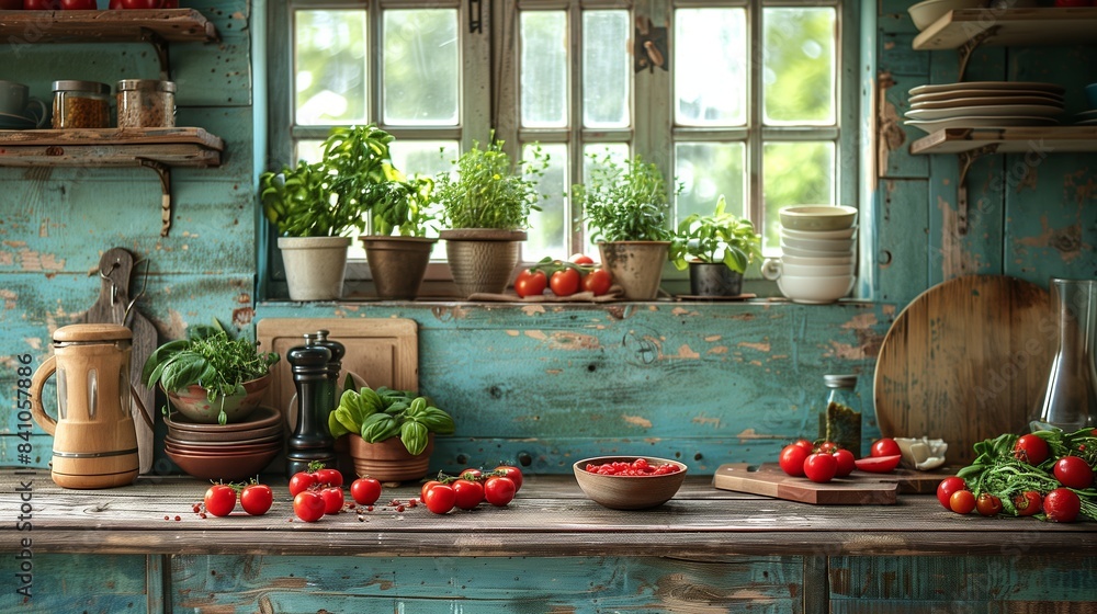 Kitchen Counter Overflowing With Fresh Vegetables Image Kitchen Counter Overflowing With Fresh Vegetables Image