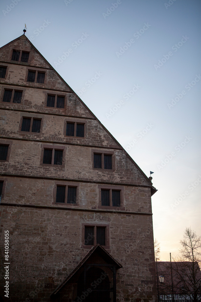 Medieval Buildings at Maulbronn Monastery at dusk, Maulbronn, Baden-Württemberg, Germany Medieval Buildings at Maulbronn Monastery at dusk, Maulbronn, Baden-Württemberg, Germany