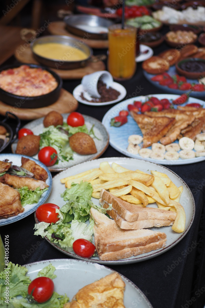 Turkish Breakfast Served on Table Turkish Breakfast Served on Table