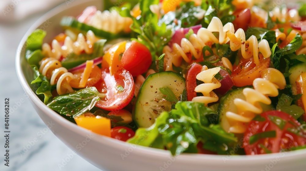 Cooked salad presented with a pasta inspired twist Cooked salad presented with a pasta inspired twist