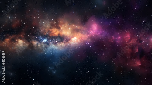 A realistic photo of the Milky Way galaxy with vibrant colors  clear night sky  and countless stars  highly detailed