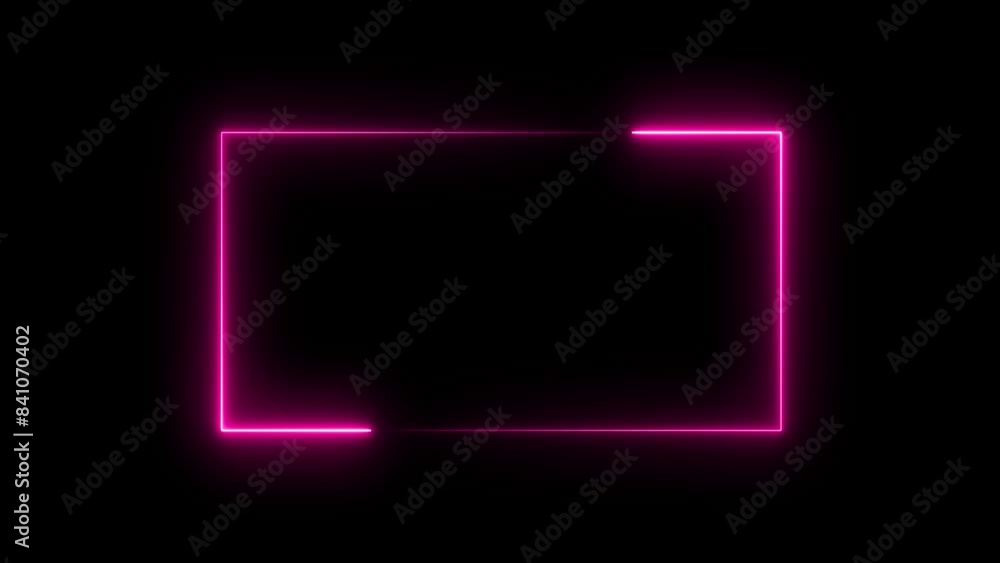 Abstract neon rectangle frame animation background. Abstract neon rectangle frame animation background.