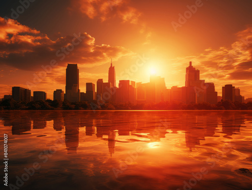 Superb Great cityscape at sunrise