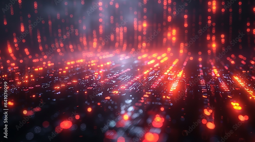 Fototapeta premium AI Matrix: Digital Backdrop Tailored for Neural Networks