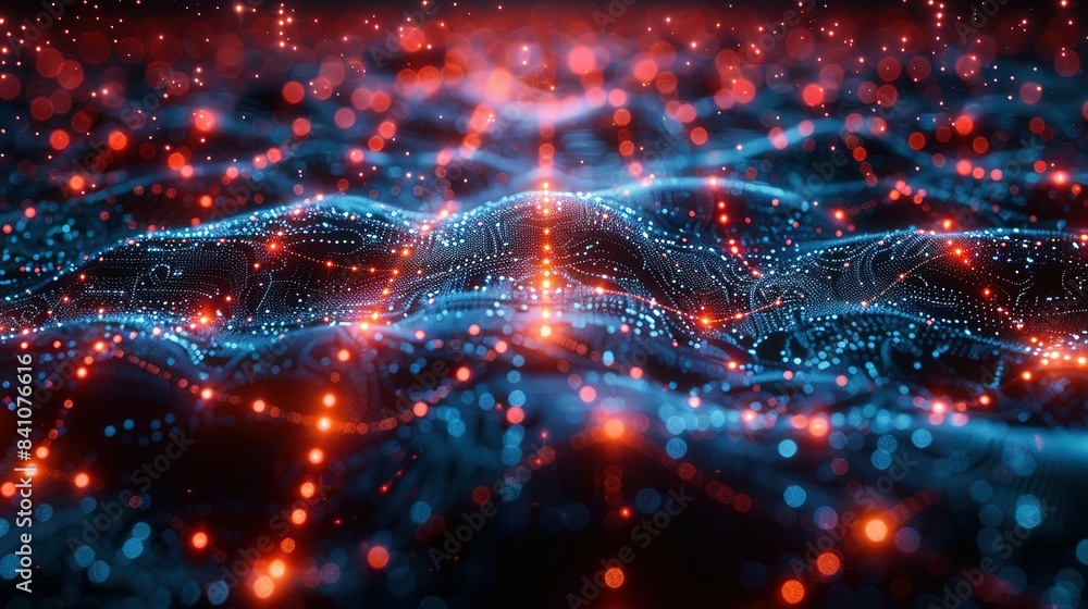 Obraz premium Virtual Lab: Digital Background for Scientific Exploration