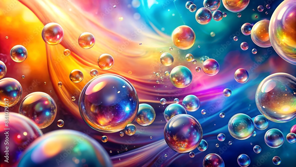 Abstract PC Desktop Wallpaper with Floating Bubbles on a Colorful Background Abstract PC Desktop Wallpaper with Floating Bubbles on a Colorful Background
