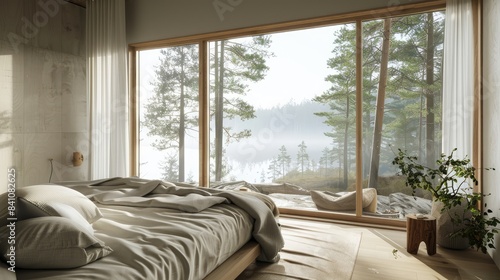 Simple Bedroom with Window View
