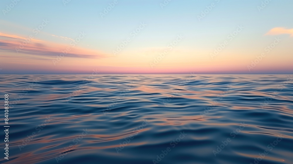Fototapeta premium A serene ocean sunrise symbolizes new beginnings and peaceful transitions, made easy by stable pensions.