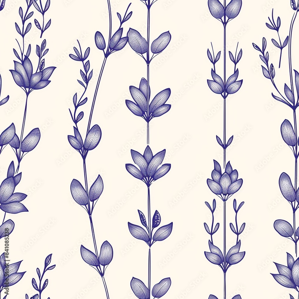 An intricate line art piece showing a cluster of lavender sprigs, with each tiny flower and slender leaf meticulously drawn to convey a sense of calm and tranquility. Minimal pattern banner An intricate line art piece showing a cluster of lavender sprigs, with each tiny flower and slender leaf meticulously drawn to convey a sense of calm and tranquility. Minimal pattern banner