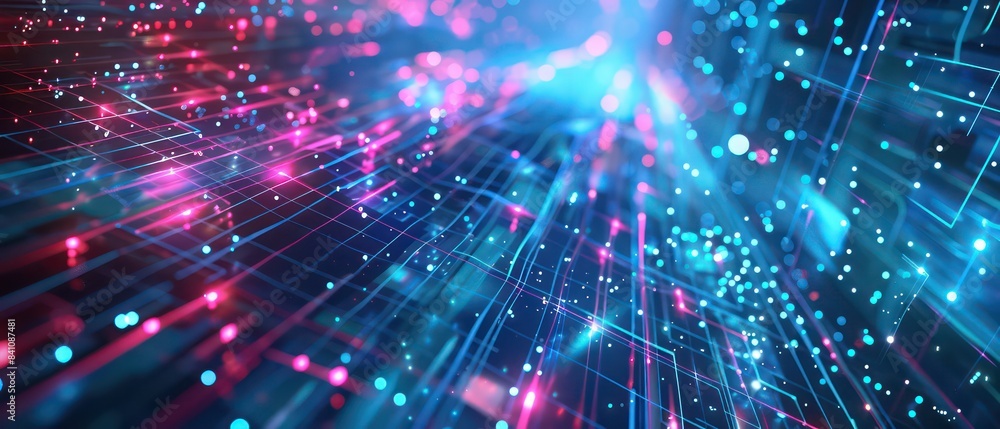 futuristic digital concept from space, intersecting lines, light cyan and indigo, intertwined networks futuristic digital concept from space, intersecting lines, light cyan and indigo, intertwined networks