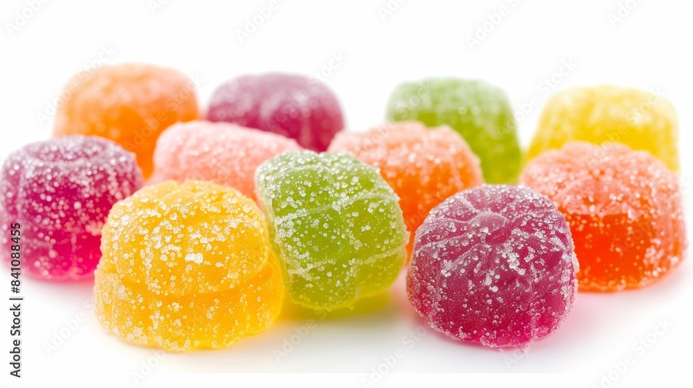 sour candies Isolated on white background. Colorful and delicious desserts concept for designer sour candies Isolated on white background. Colorful and delicious desserts concept for designer