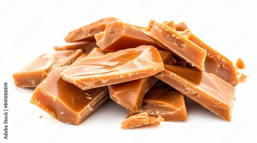 toffee Isolated on white background. Colorful and delicious desserts concept for designer toffee Isolated on white background. Colorful and delicious desserts concept for designer