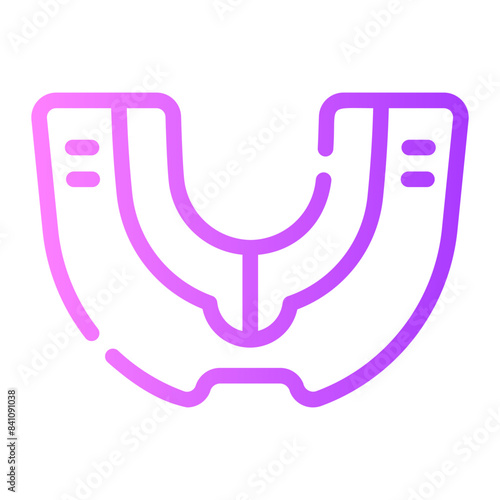 mouth guard Line Gradient Icon