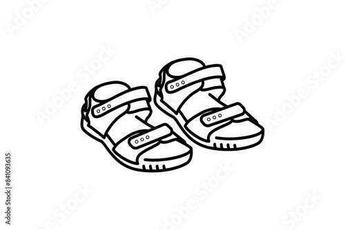 Cute shoes for baby icon illustration creative design isolated on white background.