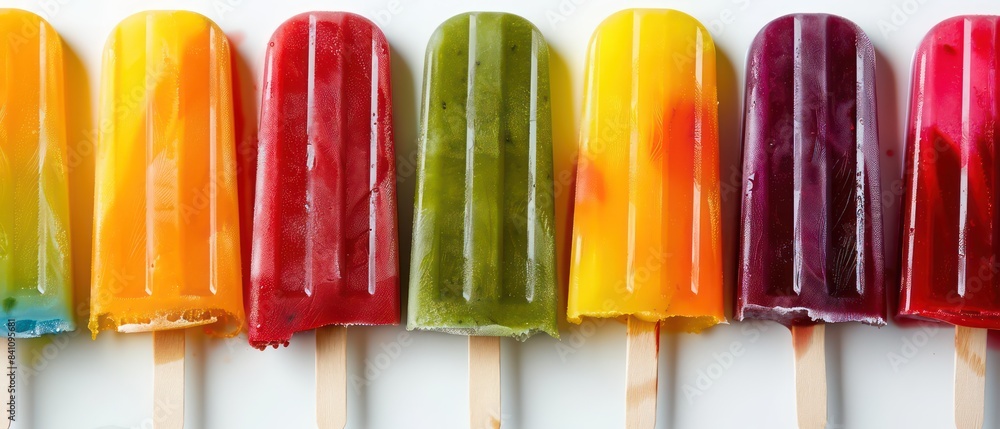 popsicles in an array of colors, evoking the joy of summertime treats and refreshing sweetness popsicles in an array of colors, evoking the joy of summertime treats and refreshing sweetness