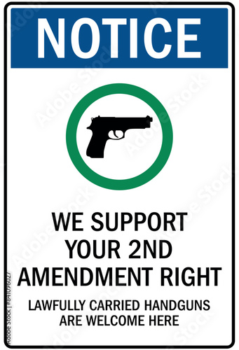 Gun safety sign we support your 2nd amendment right