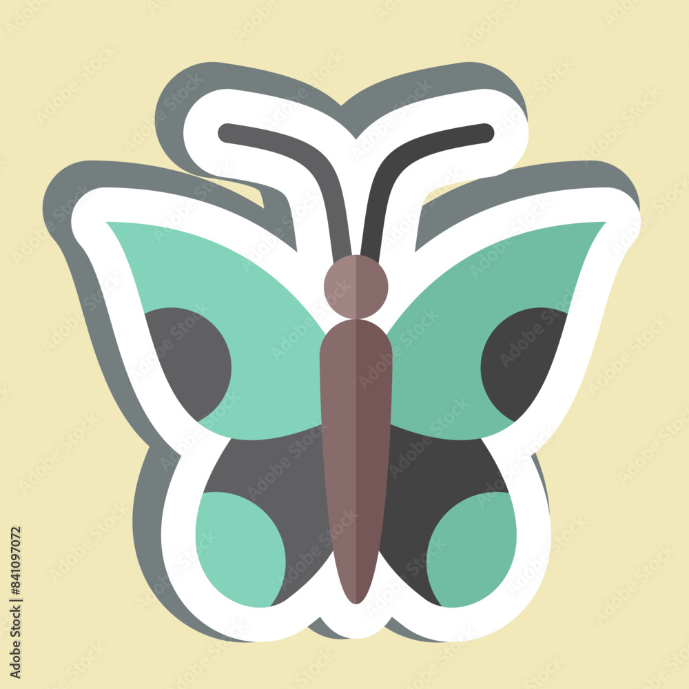 Sticker Nature. related to America symbol. simple design illustration Sticker Nature. related to America symbol. simple design illustration