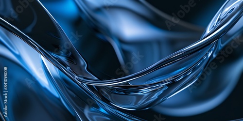 extreme macro photo of clean polished glass, edges with light from four different colors, depth of field, blurred, dark blue and blue, blur background, natural colors, aspect ratio 2:1, banner,