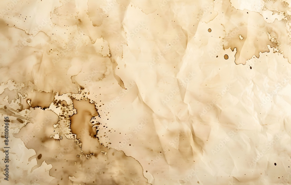 Beige Background with Coffee Stains, Realistic Texture Beige Background with Coffee Stains, Realistic Texture