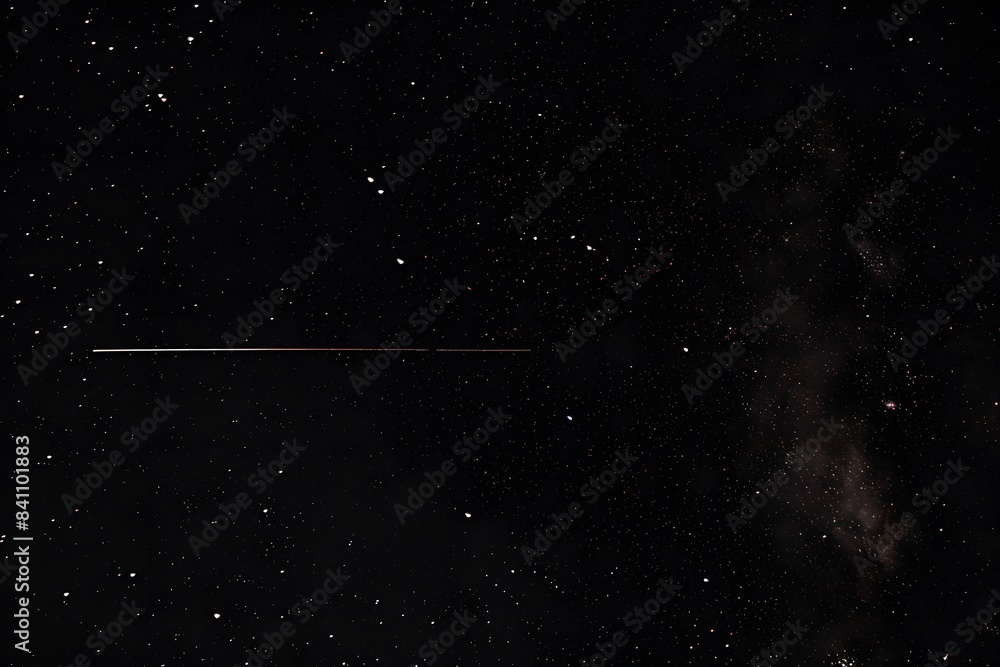 Minimalist Night Sky with Airplane Trail and Stars Minimalist Night Sky with Airplane Trail and Stars