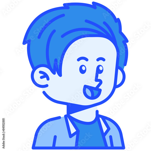 Male actress Blue Color Icon