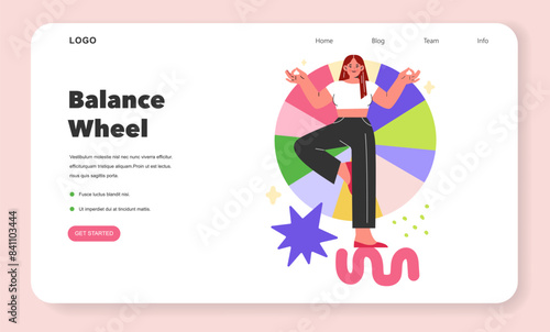 Balance Wheel. Flat Vector Illustration