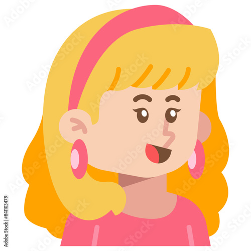 Long hair Woman Flat Icon