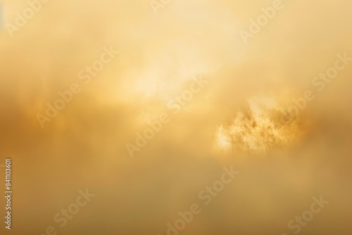 Golden Foggy Sky Abstract Background