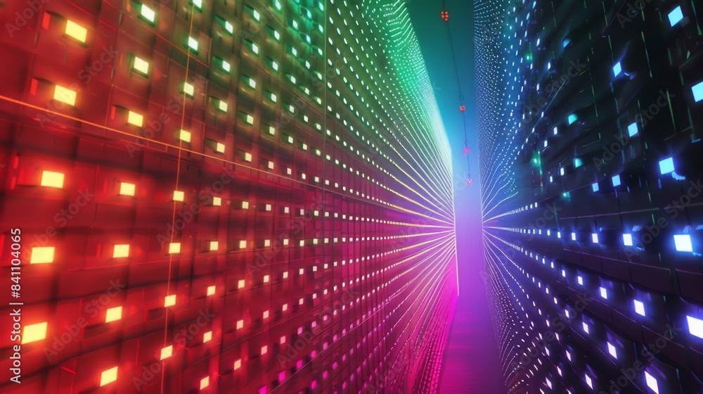 Obraz premium light, star, space, design, disco, bright, glow spots, multi-colored, background, backdrop