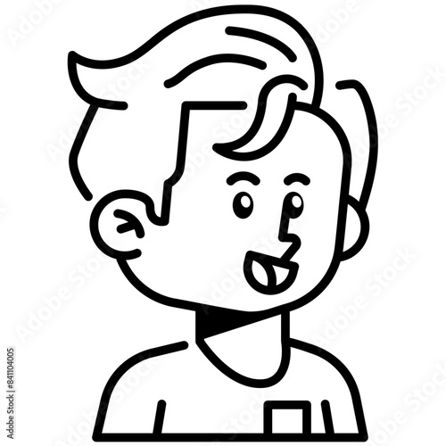 handsome man Line Icon