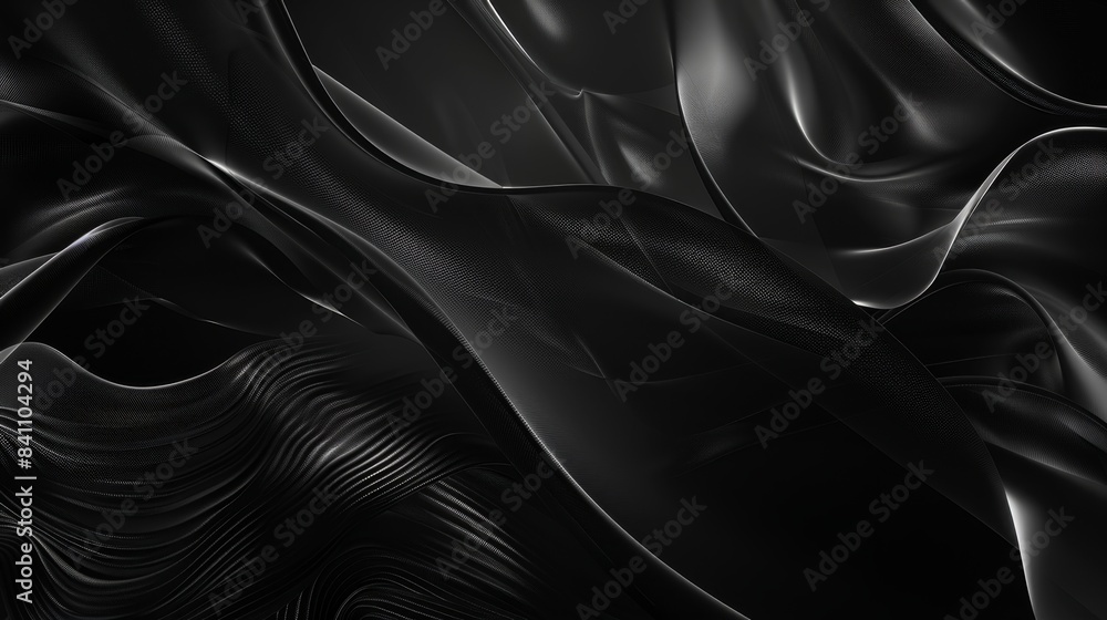 Abstract Black Wavy Texture Generative AI Abstract Black Wavy Texture Generative AI