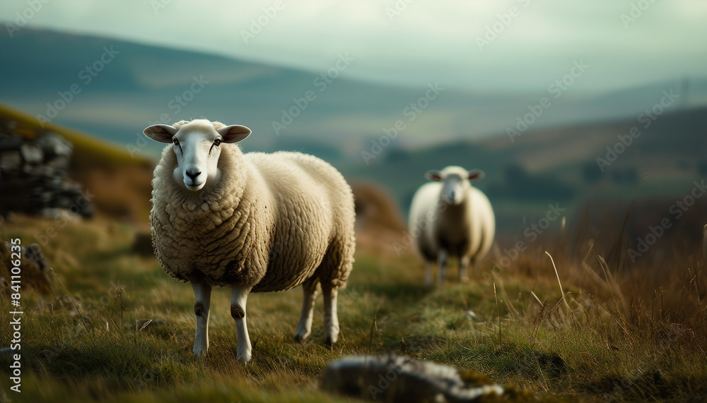 Fototapeta premium Sheep in Grassland