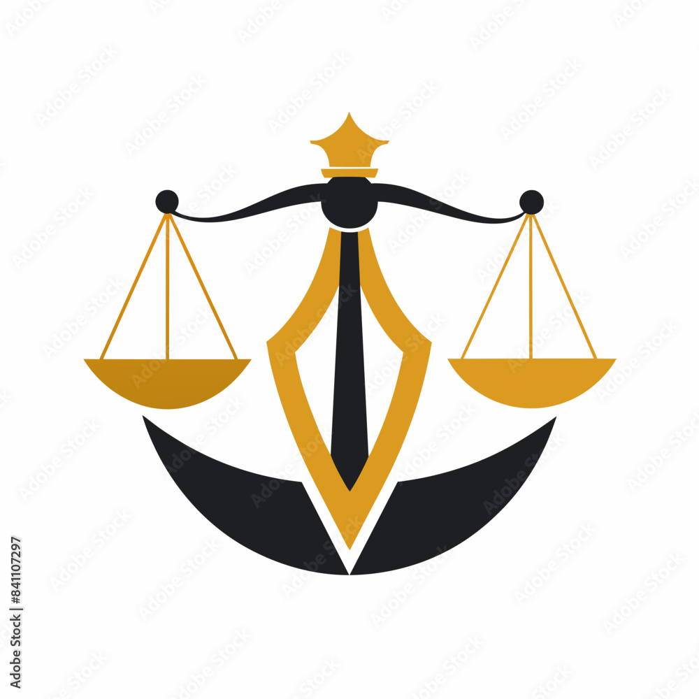 Minimalist law firm logo icon vector illustration.
Minimalist law firm logo icon vector illustration.