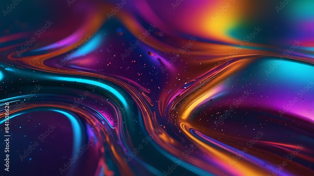 Abstract holographic shiny neon fluid background. Abstract holographic shiny neon fluid background.