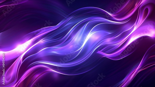 Wallpaper Mural A purple wavy lines and dots. Purple background Torontodigital.ca