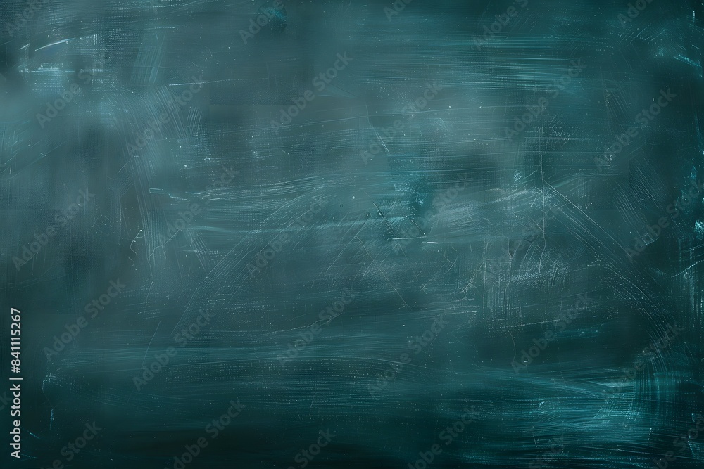 Fototapeta premium Teal Chalkboard Texture Background with Subtle Smudges
