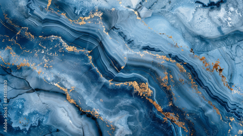 Abstract Blue And Gold Marble Texture Abstract Blue And Gold Marble Texture